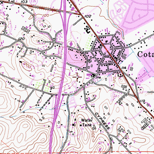 Topographic Map of Cator Field, CA