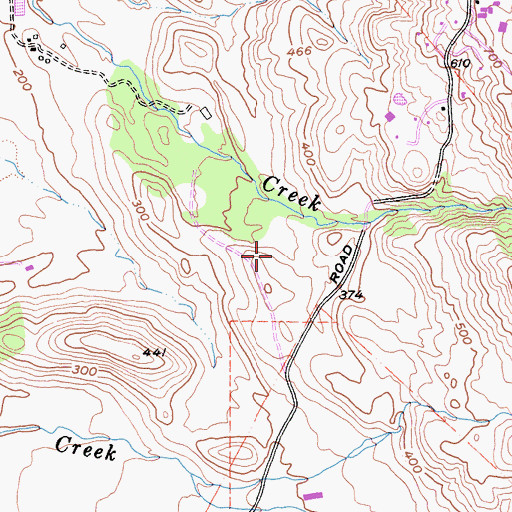 Topographic Map of Crane Creek Regional Park, CA