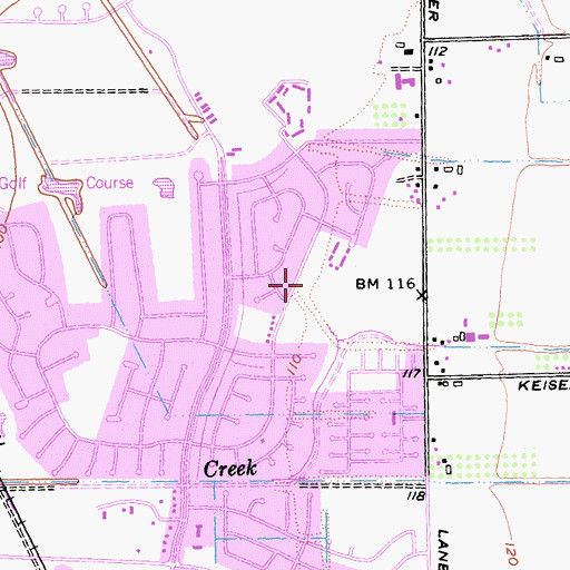 Topographic Map of Evergreen Elementary School, CA