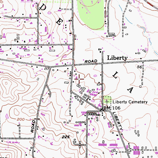 Topographic Map of Liberty Valley Golf Course (historical), CA
