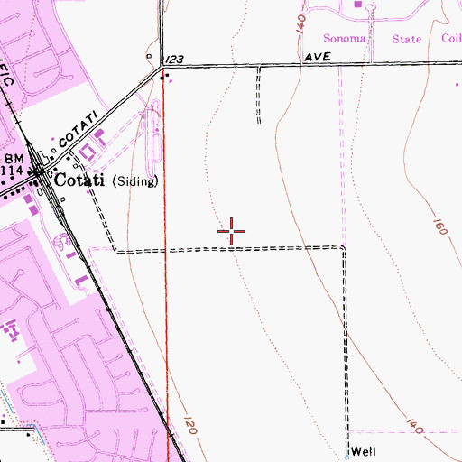 Topographic Map of Monte Vista Elementary School, CA