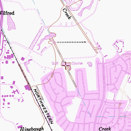 Topographic Map of Mountain Shadows Golf Course, CA