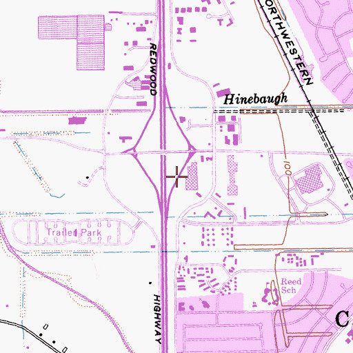 Topographic Map of Northbay Centre Shopping Center, CA