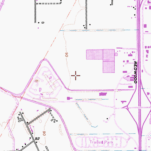 Topographic Map of Rohnert Park Stadium, CA