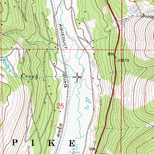 Topographic Map of Quartzville Creek, CO