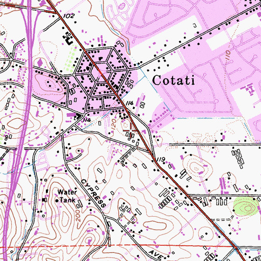Topographic Map of Veterans Memorial Building, CA