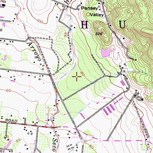Topographic Map of Gundlach-Bundschu Winery, CA