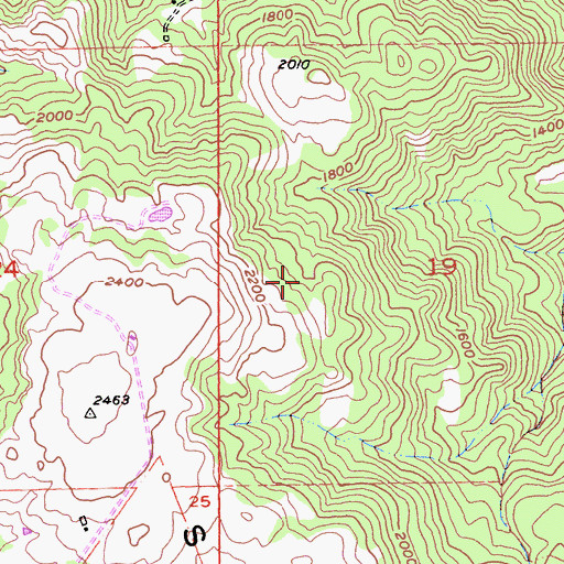 Topographic Map of Hayfields Trail, CA
