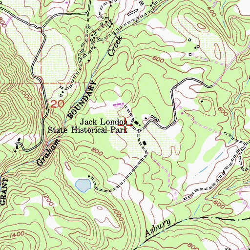 Topographic Map of Kohler and Frohling Winery (historical), CA