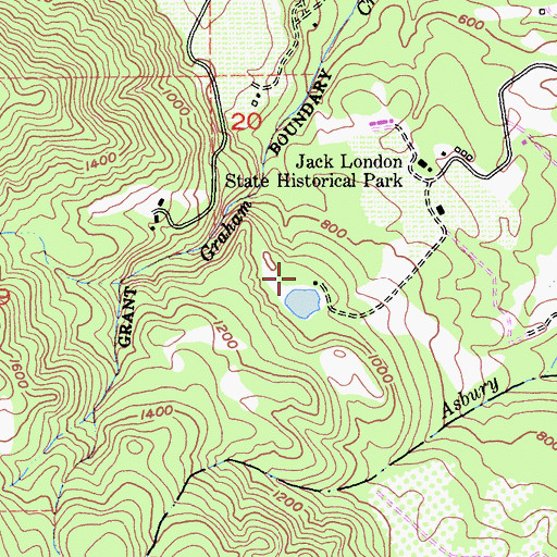 Topographic Map of Lake Trail, CA