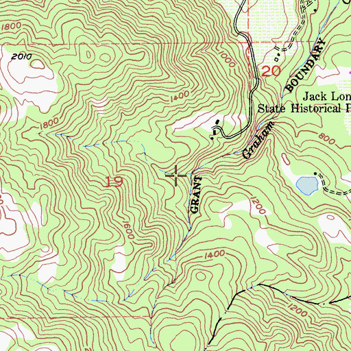 Topographic Map of North Graham Creek, CA
