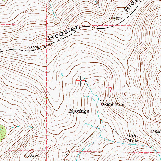 Topographic Map of Oxide Mine, CO