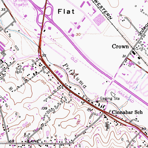 Topographic Map of Rancho Arroyo Business Park, CA