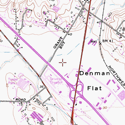 Topographic Map of Redwood Business Park, CA