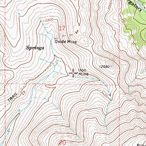 Topographic Map of Iron Mine, CO