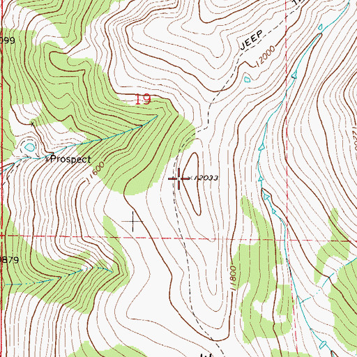 Topographic Map of Beaver Ridge, CO
