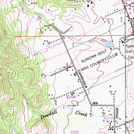 Topographic Map of Sonoma Vista, CA