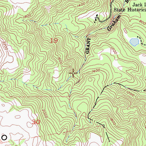 Topographic Map of South Graham Creek, CA