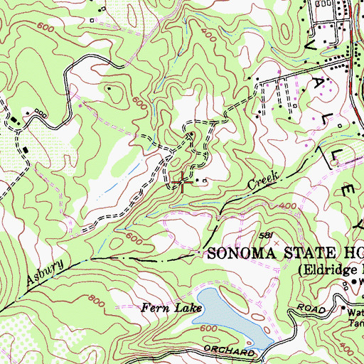 Topographic Map of Wolf House (historical), CA