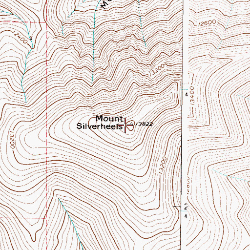 Topographic Map of Mount Silverheels, CO