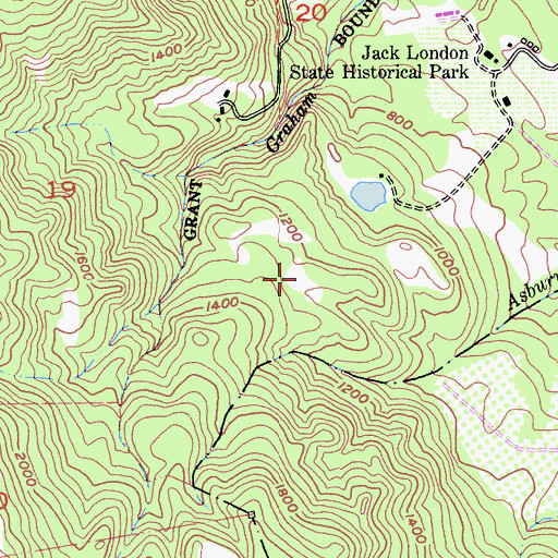 Topographic Map of Woodcutters Meadow, CA