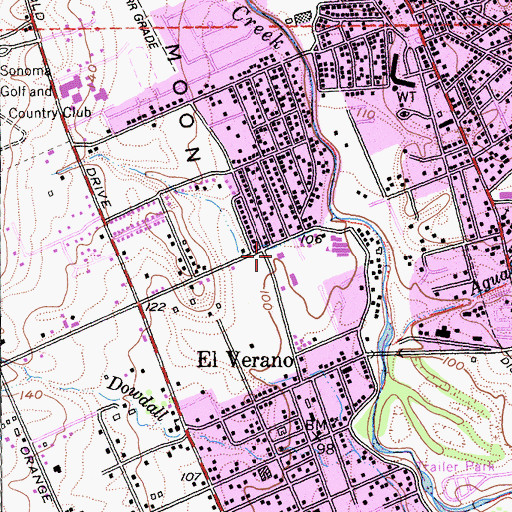 Topographic Map of Craig Avenue Baptist Church, CA