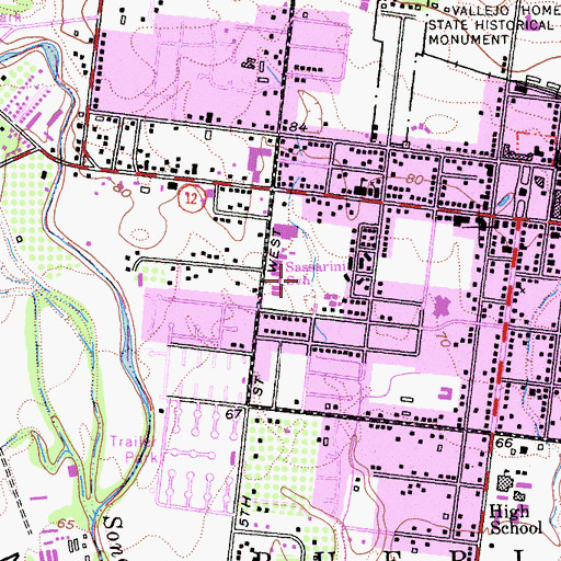 Topographic Map of Eraldi Park, CA