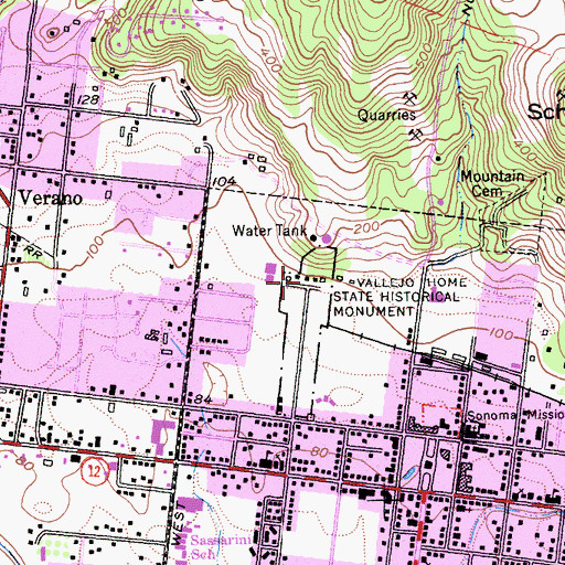 Topographic Map of Lachryma Montis, CA