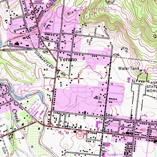 Topographic Map of Olsen Park, CA