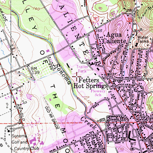 Topographic Map of Rancho Vista Mobile Home Park, CA
