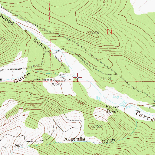 Topographic Map of Montgomery Gulch, CO
