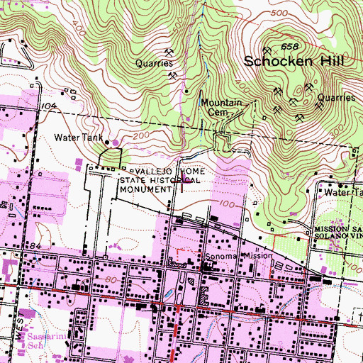 Topographic Map of Tetter Field, CA