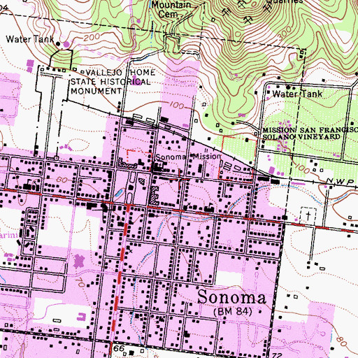 Topographic Map of Cook-Hope House, CA