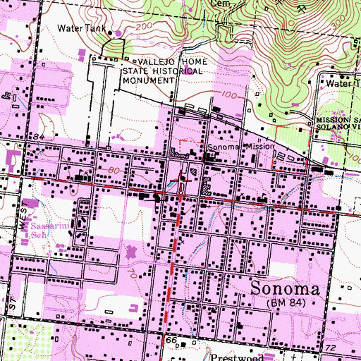 Topographic Map of Carnegie Building, CA