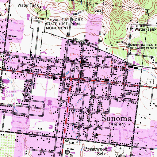 Topographic Map of La Haye Building, CA