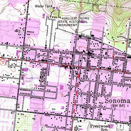 Topographic Map of Leese Fitch Adobe, CA