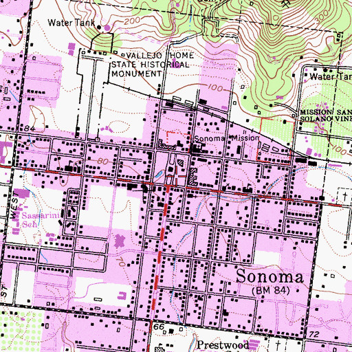Topographic Map of Parmelee Building, CA