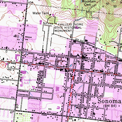 Topographic Map of Ruggles Building, CA