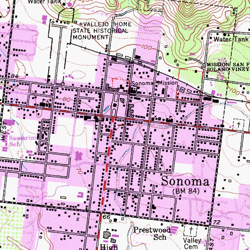 Topographic Map of Victorian Court, CA