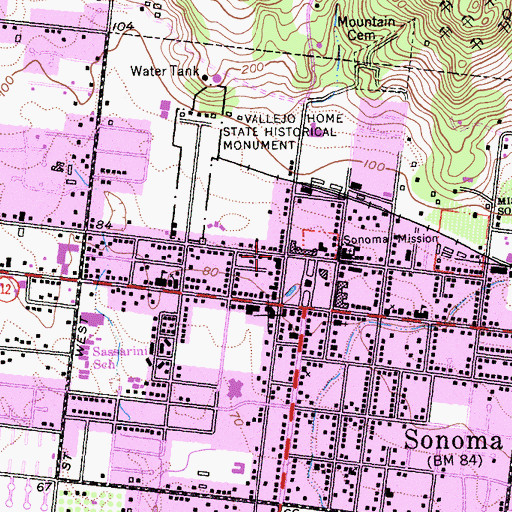 Topographic Map of Weyl Hall, CA