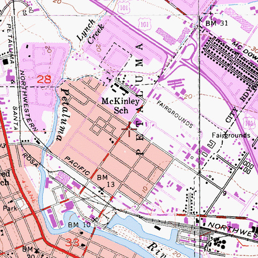 Topographic Map of Kenilworth Park, CA