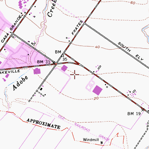 Topographic Map of Harvest Christian School, CA