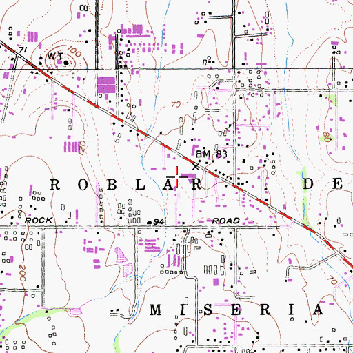 Topographic Map of Wilson Elementary School, CA