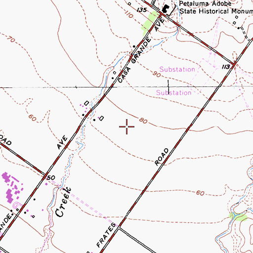 Topographic Map of Adobe Creek Golf and Country Club, CA