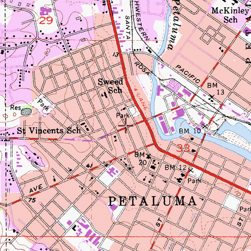 Topographic Map of Fashion Livery Stable (historical), CA