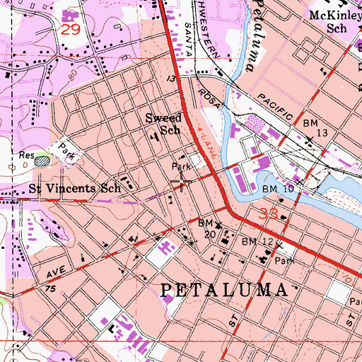 Topographic Map of Herold Building, CA