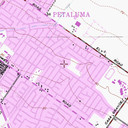 Topographic Map of La Tercera Elementary School, CA