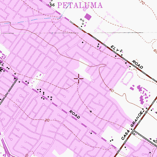 Topographic Map of La Tercera Park, CA