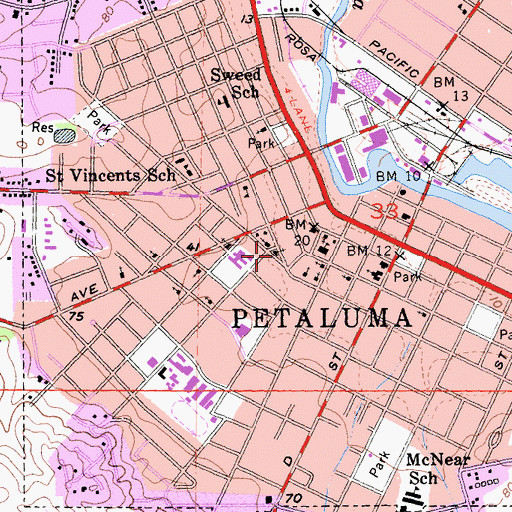 Topographic Map of Liberty Park, CA