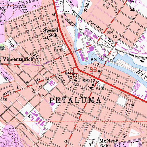 Topographic Map of Mystic Theatre, CA